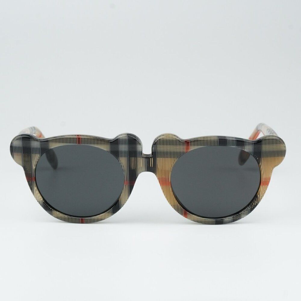 NEW Burberry JB4355 KIDS 377887 Vintage Check Dark Grey Round Unisex Sunglasses